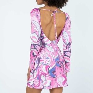 PRINCESS POLLY Aura Long Sleeve Mini Dress